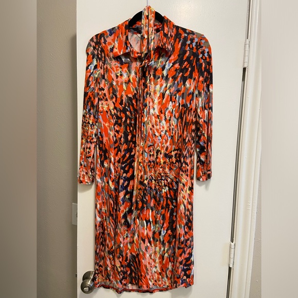 Cabi Multicolored Dress with 3/4 Length Sleeve Size Medium - Picture 4 of 4